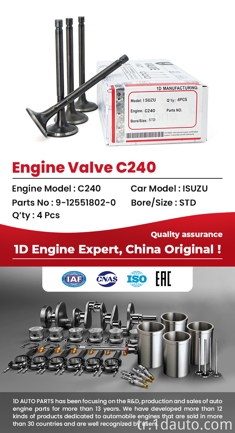 Motor Emme Egzoz Valfi Engine Intake Exhaust Valve